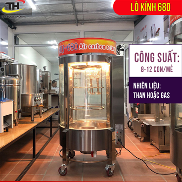 Lò Quay Vịt, Gà, Heo, Thỏ Kính Xoay 680 Nhập Khẩu Nguyên Chiếc